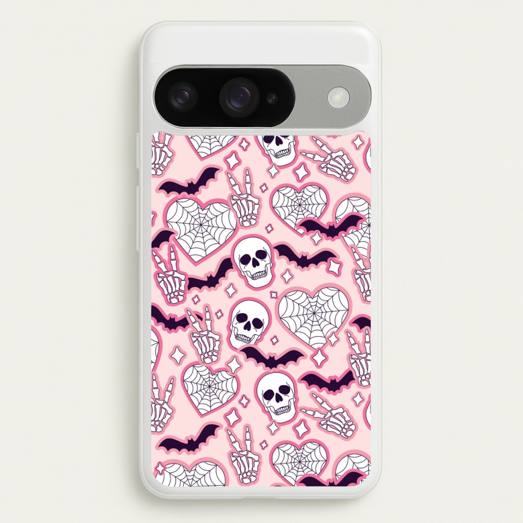 Cute Halloween Stickers Pattern Phone Case for Google Pixel 10 / 10 Pro