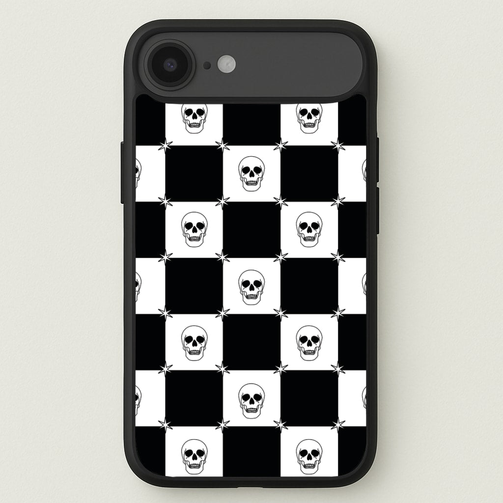 Checkered Skulls Pattern Phone Case for iPhone 17 Air