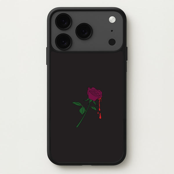 Dark Pink Rose Phone Case for iPhone 17 Pro Max