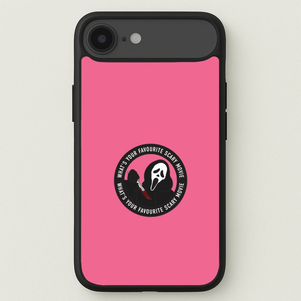 What's Your Favourite Scary Movie Badge Phone Case for iPhone 17 Air