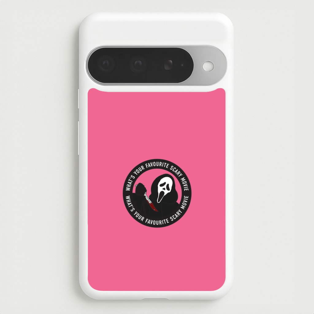 What's Your Favourite Scary Movie Badge Phone Case for Google Pixel 10 Pro XL