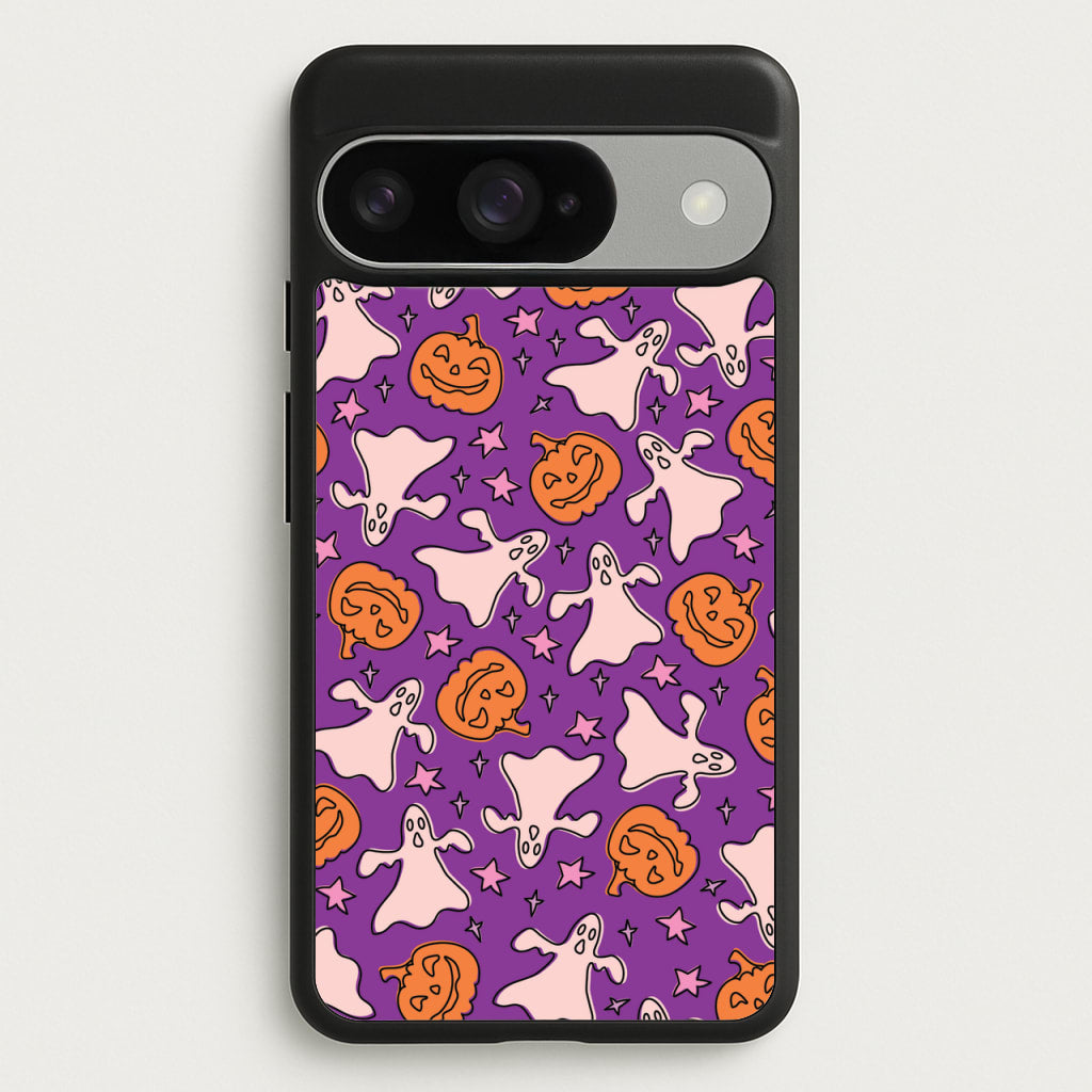 Abstract Halloween Pattern Phone Case for Google Pixel 10 / 10 Pro