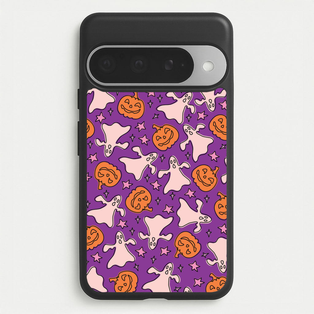 Abstract Halloween Pattern Phone Case for Google Pixel 10 Pro XL