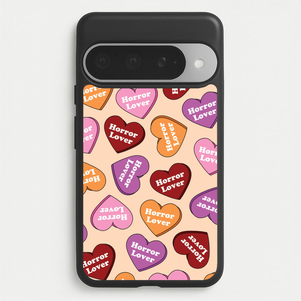 Horror Lover Hearts Pattern Phone Case for Google Pixel 10 Pro XL