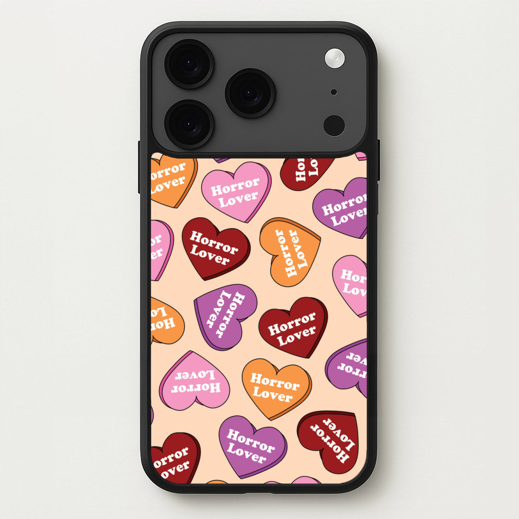 Horror Lover Hearts Pattern Phone Case for iPhone 17 Pro Max