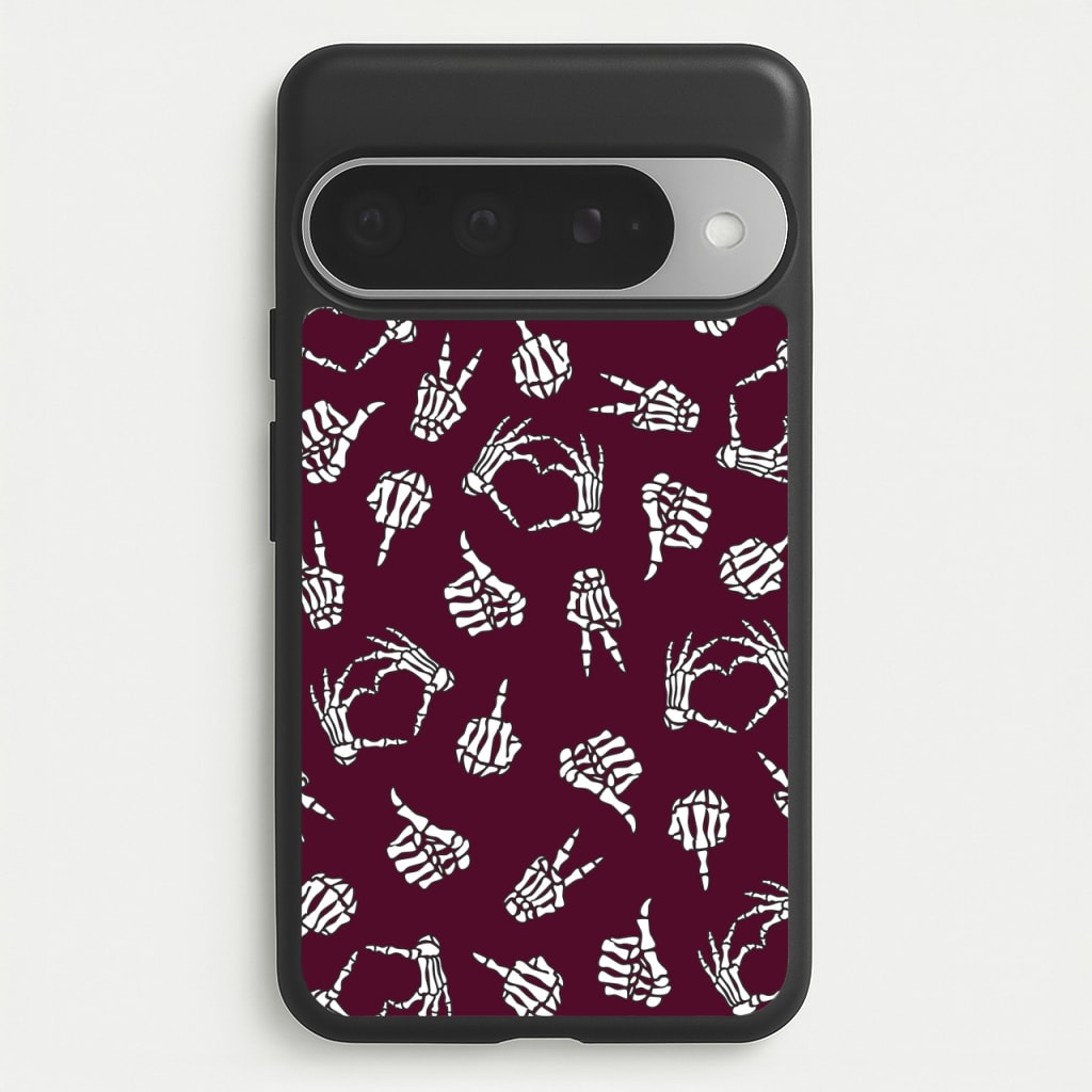 Skeleton Hands Pattern Phone Case for Google Pixel 10 Pro XL