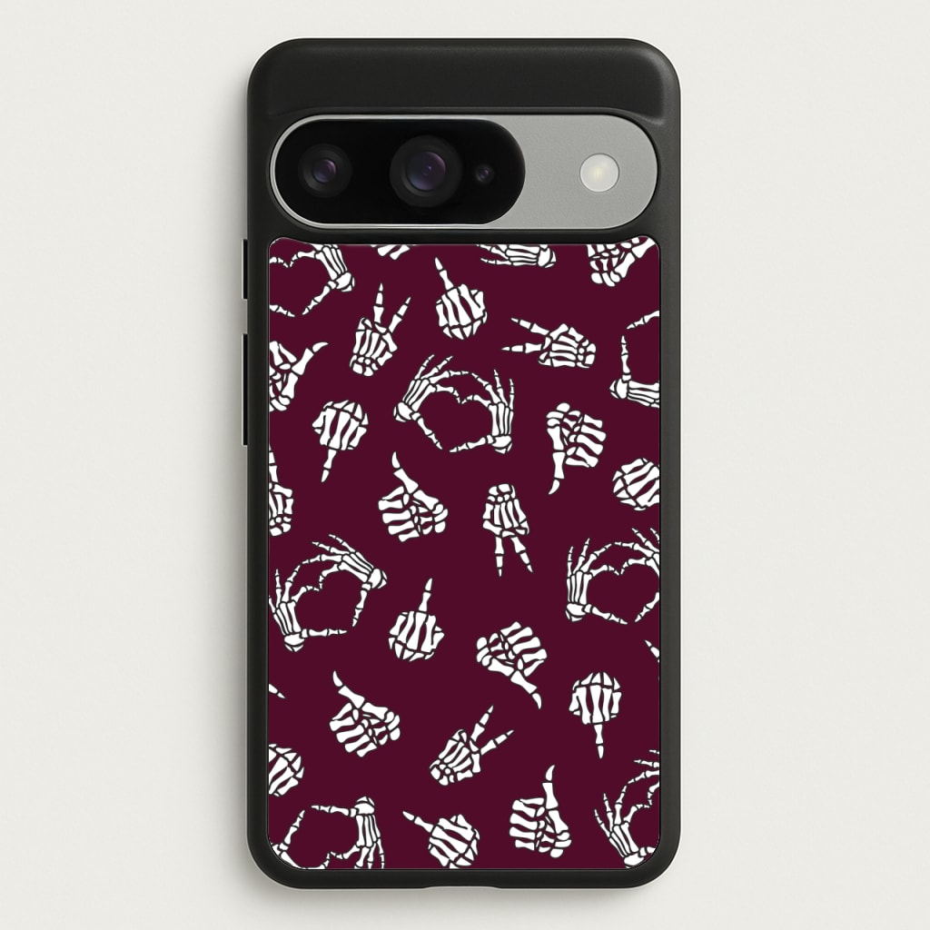 Skeleton Hands Pattern Phone Case for Google Pixel 10 / 10 Pro