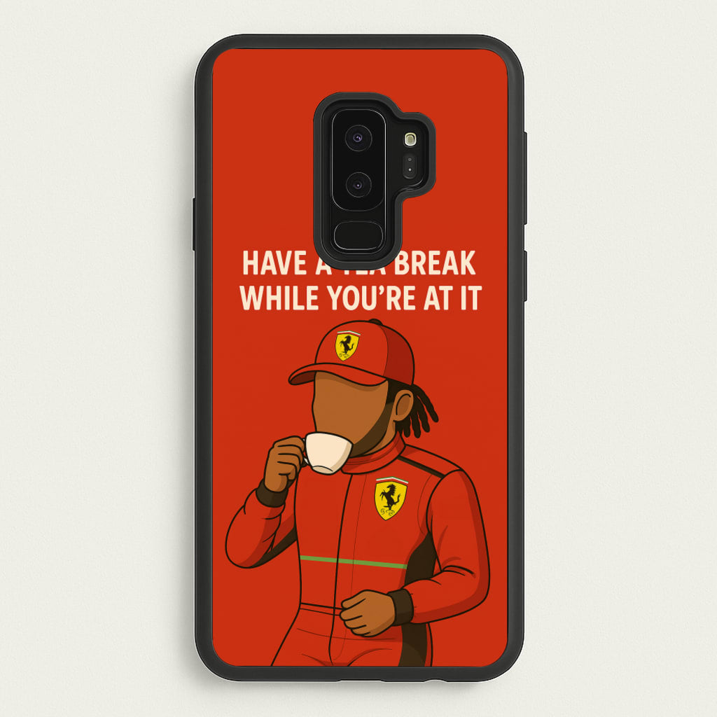 Hamilton's Tea Break - F1 Phone Case for Galaxy S9 Plus