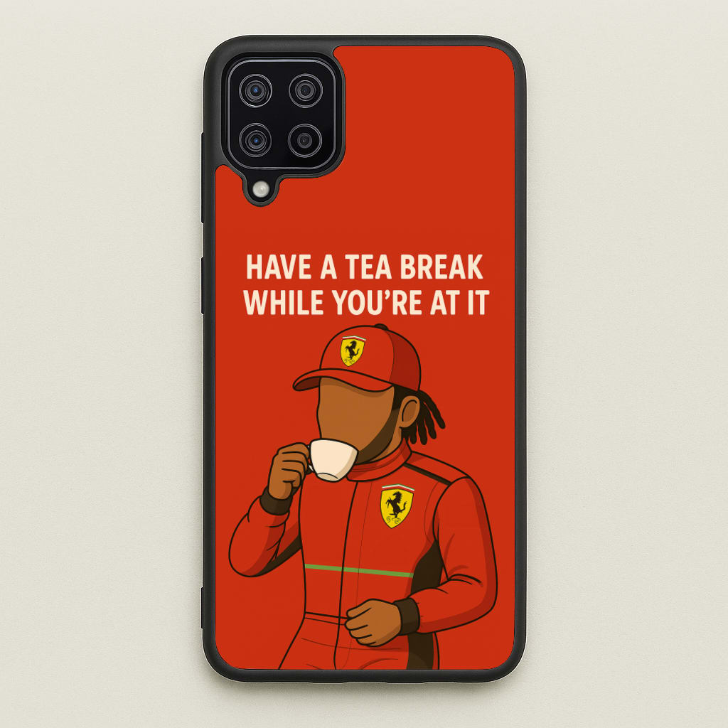 Hamilton's Tea Break - F1 Phone Case for Galaxy A12