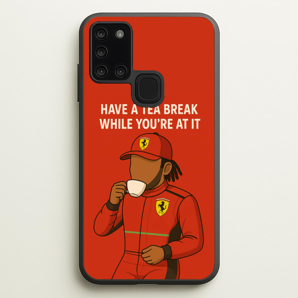 Hamilton's Tea Break - F1 Phone Case for Galaxy A21s