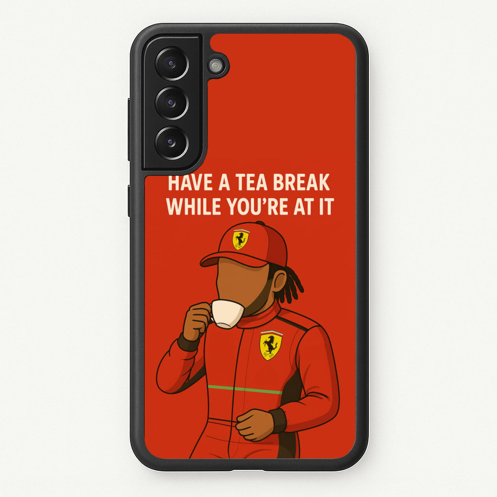 Hamilton's Tea Break - F1 Phone Case for Galaxy S21FE