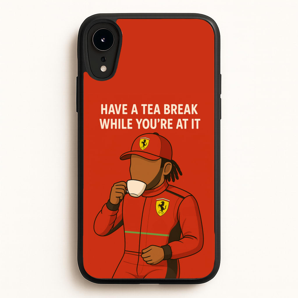 Hamilton's Tea Break - F1 Phone Case for iPhone XR