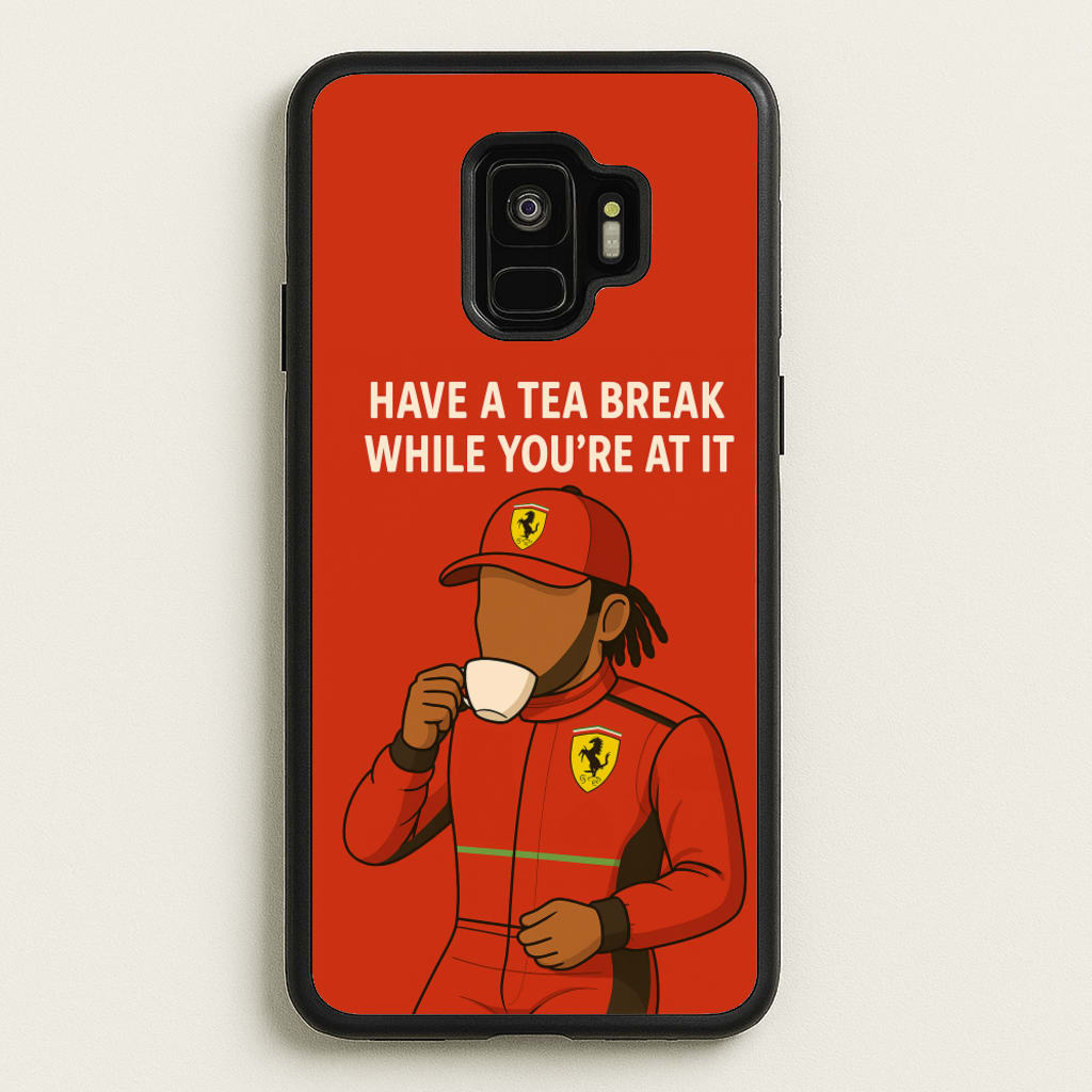 Hamilton's Tea Break - F1 Phone Case for Galaxy S9
