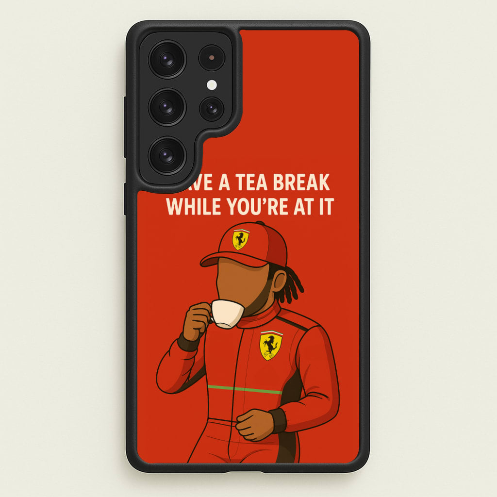 Hamilton's Tea Break - F1 Phone Case for Galaxy S22 Ultra
