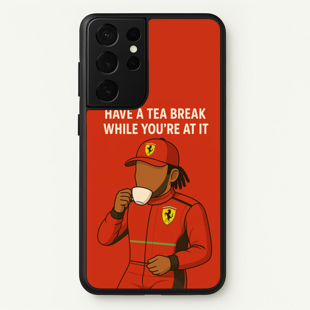 Hamilton's Tea Break - F1 Phone Case for Galaxy S21 Ultra