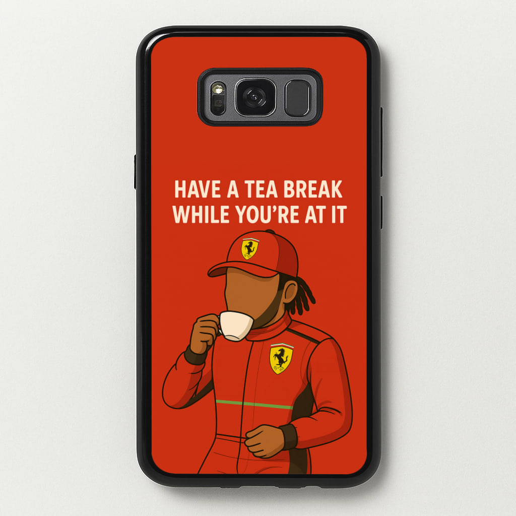Hamilton's Tea Break - F1 Phone Case for Galaxy S8 Plus
