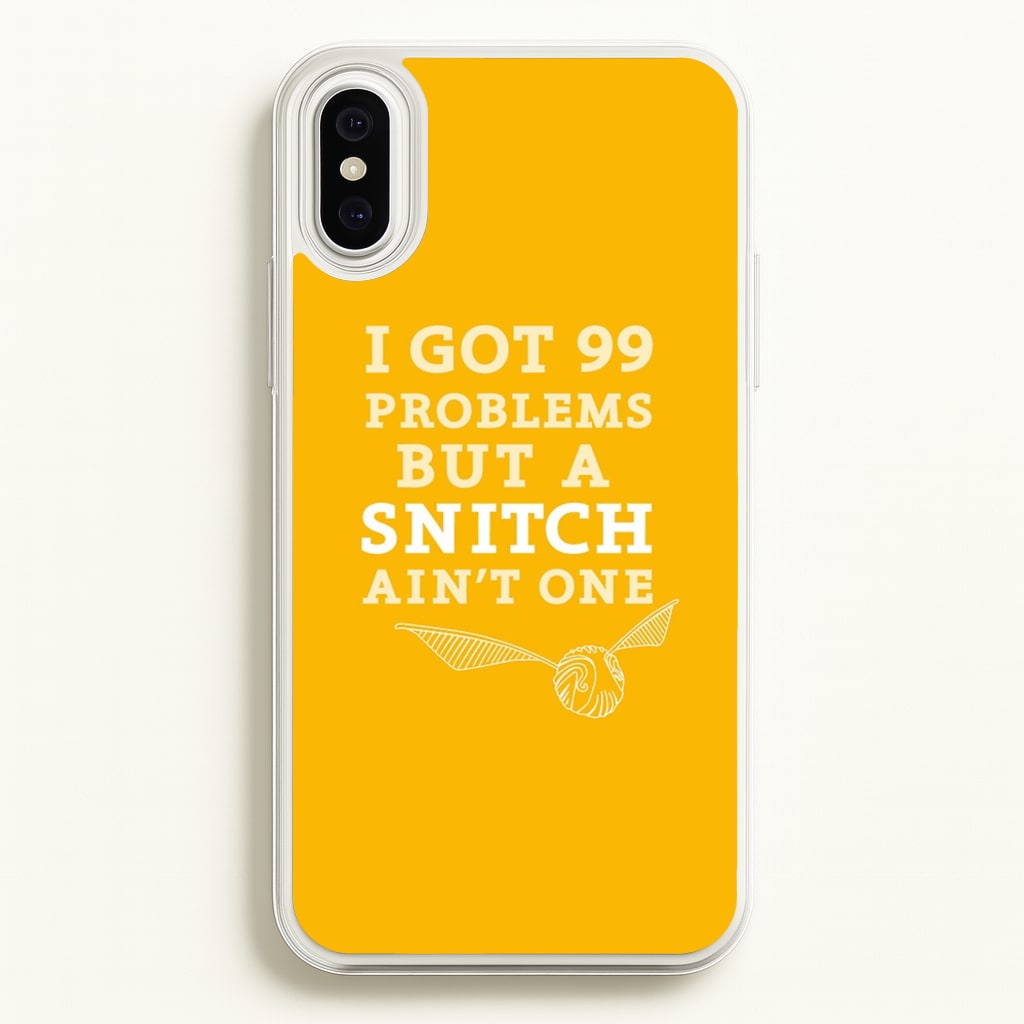 99 Problems But A Snitch Aint One - Harry Potter Phone Case for iPhone XS Max