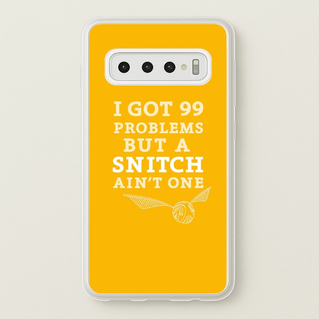 99 Problems But A Snitch Aint One - Harry Potter Phone Case for Galaxy S10
