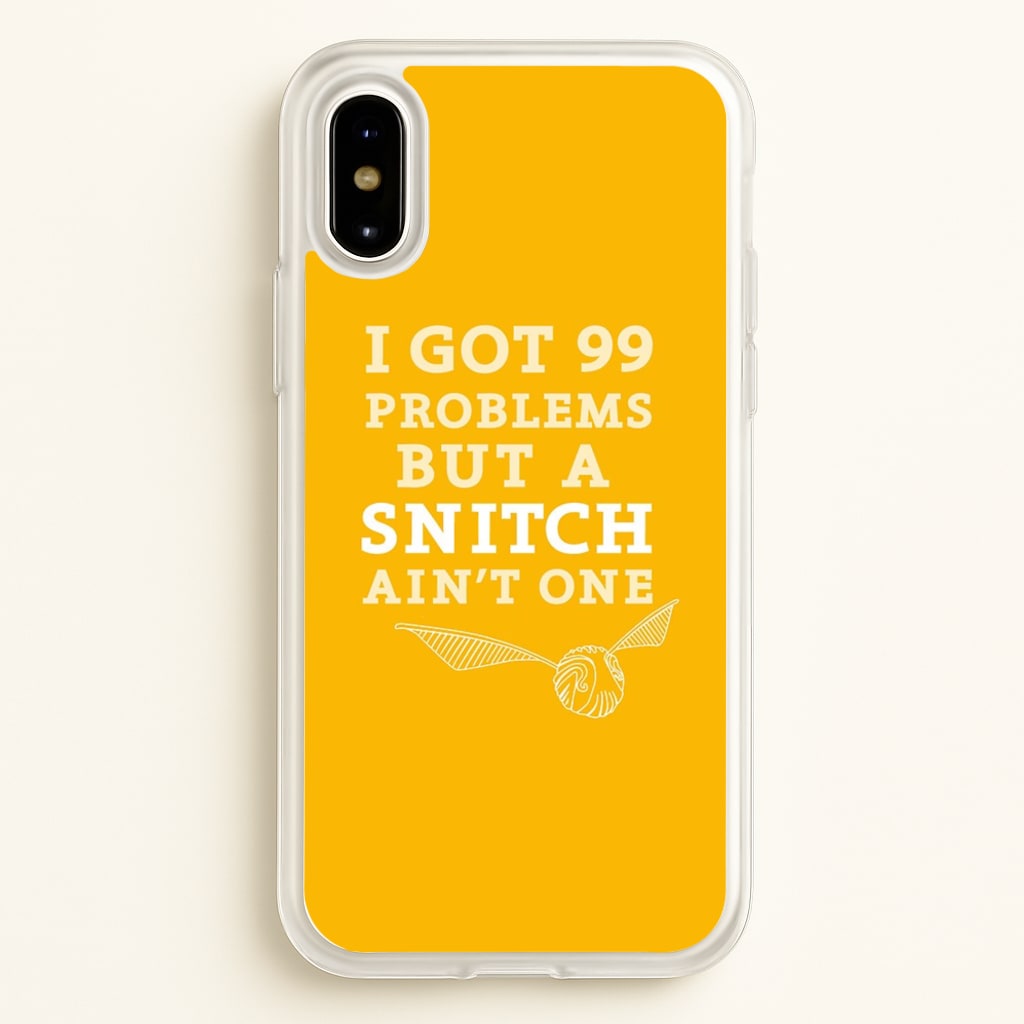 99 Problems But A Snitch Aint One - Harry Potter Phone Case for iPhone X / XS