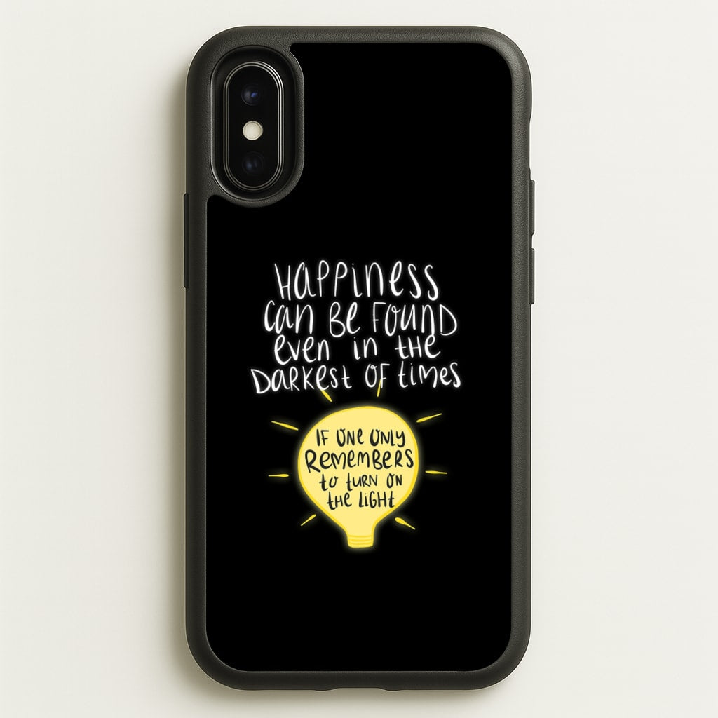 Happiness Can Be Found In The Darkest of Times - Harry Potter Phone Case for iPhone X / XS