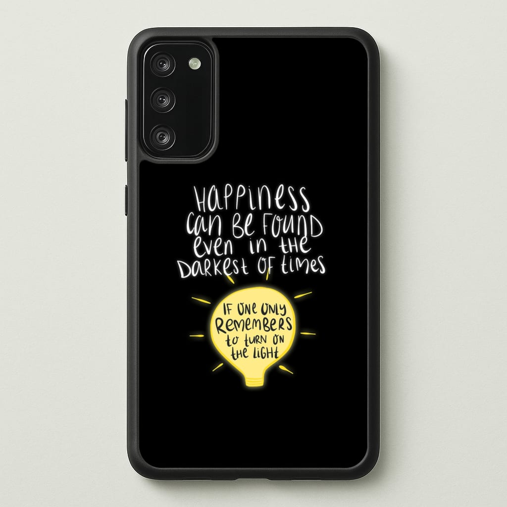 Happiness Can Be Found In The Darkest of Times - Harry Potter Phone Case for Galaxy S20