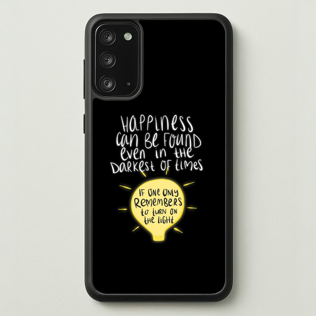 Happiness Can Be Found In The Darkest of Times - Harry Potter Phone Case for Galaxy Note 20