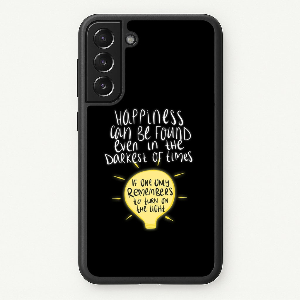 Happiness Can Be Found In The Darkest of Times - Harry Potter Phone Case for Galaxy S21 Plus