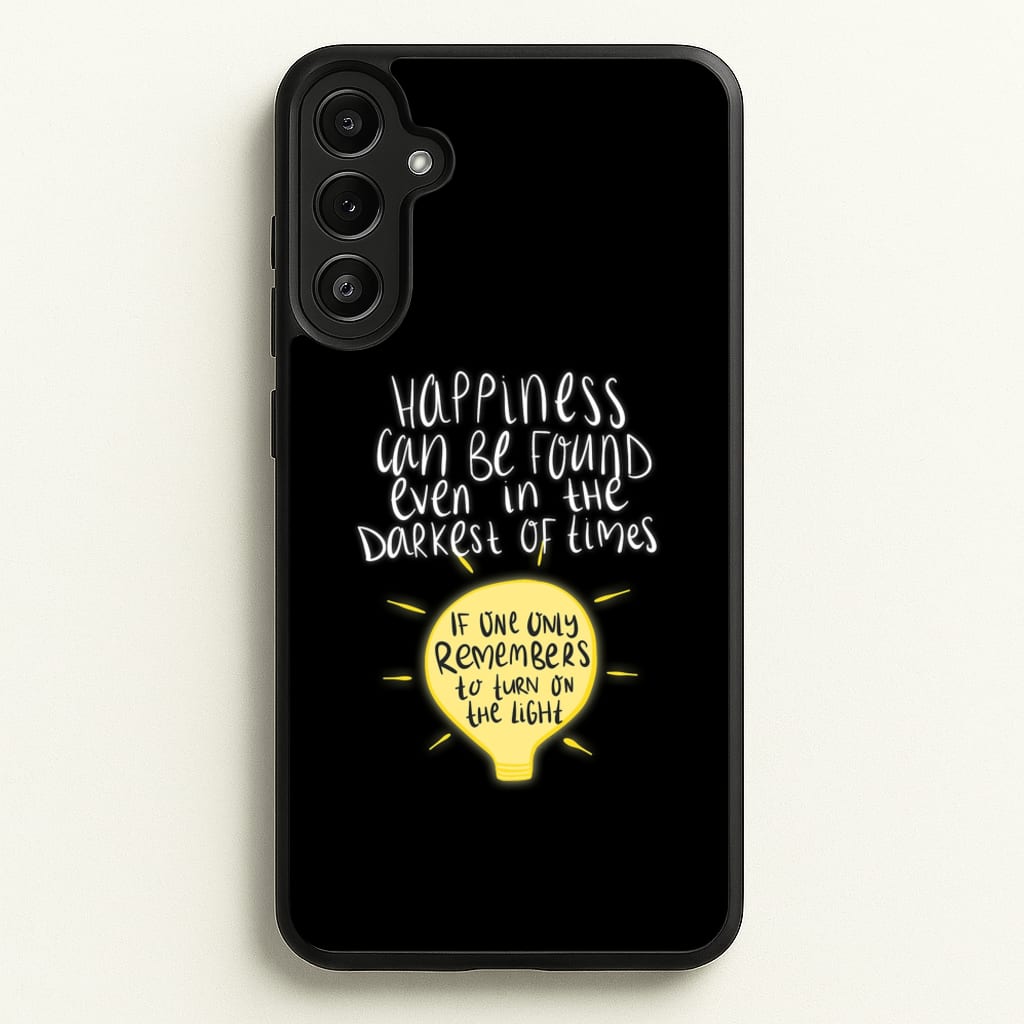 Happiness Can Be Found In The Darkest of Times - Harry Potter Phone Case for Galaxy A34