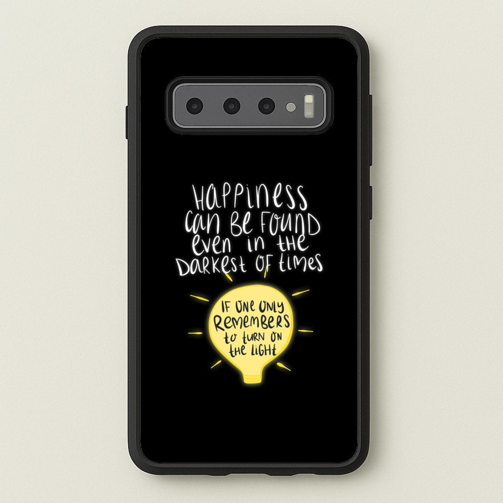 Happiness Can Be Found In The Darkest of Times - Harry Potter Phone Case for Galaxy S10