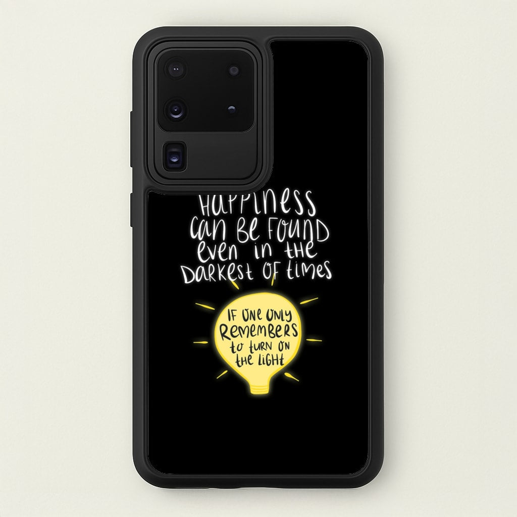 Happiness Can Be Found In The Darkest of Times - Harry Potter Phone Case for Galaxy S20 Ultra