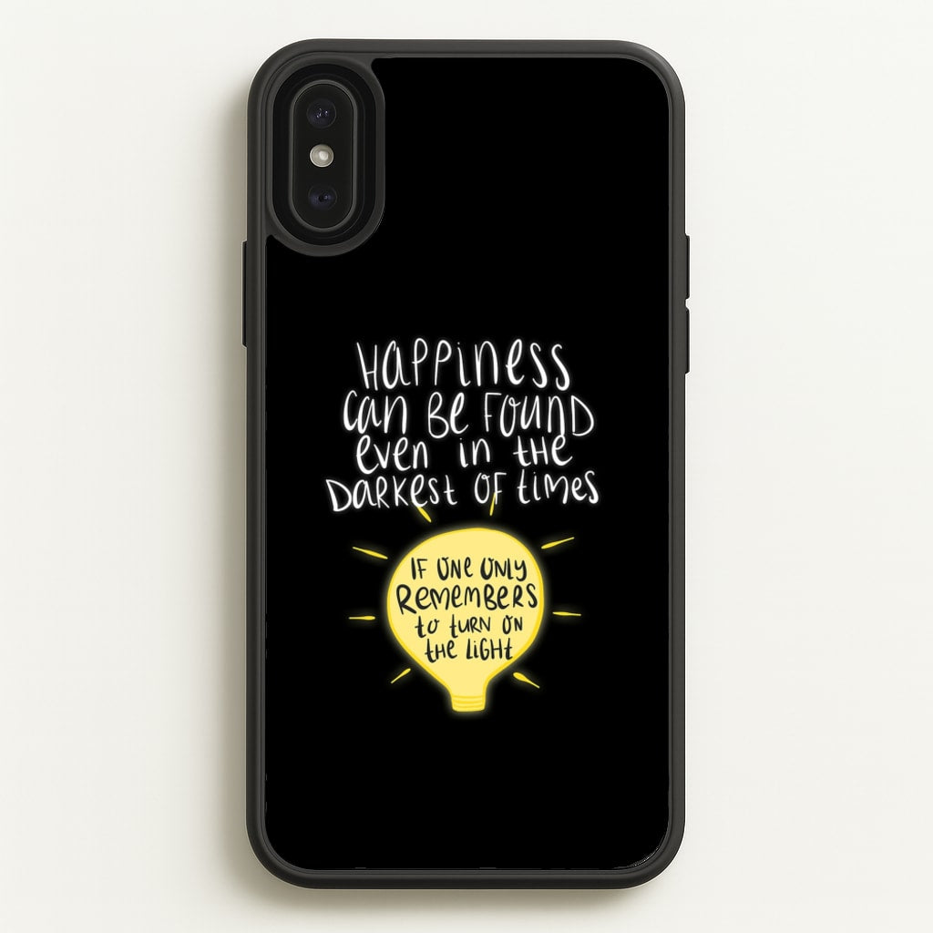 Happiness Can Be Found In The Darkest of Times - Harry Potter Phone Case for iPhone XS Max