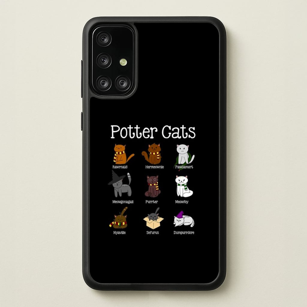 Harry Pawter Cats - Harry Potter Phone Case for Galaxy A71