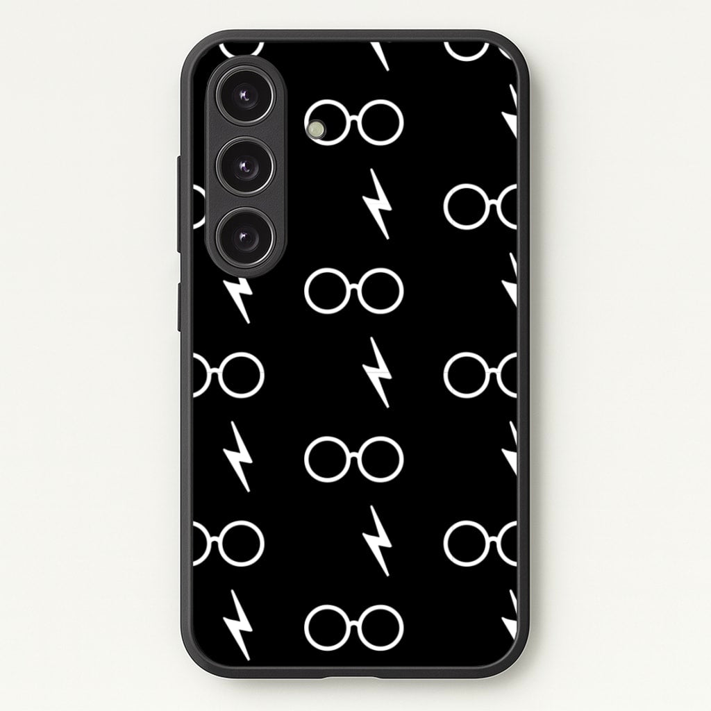 Glasses & Scar Pattern - Harry Potter Phone Case for Galaxy S24FE