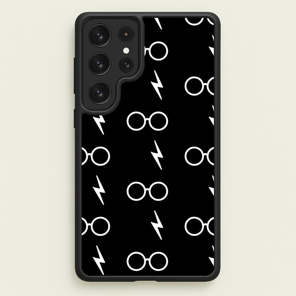 Glasses & Scar Pattern - Harry Potter Phone Case for Galaxy S23 Ultra