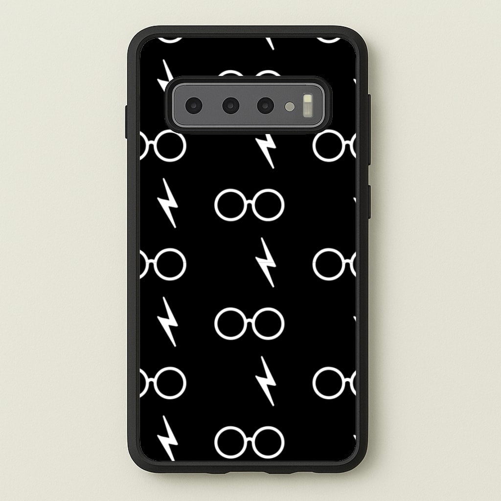Glasses & Scar Pattern - Harry Potter Phone Case for Galaxy S10