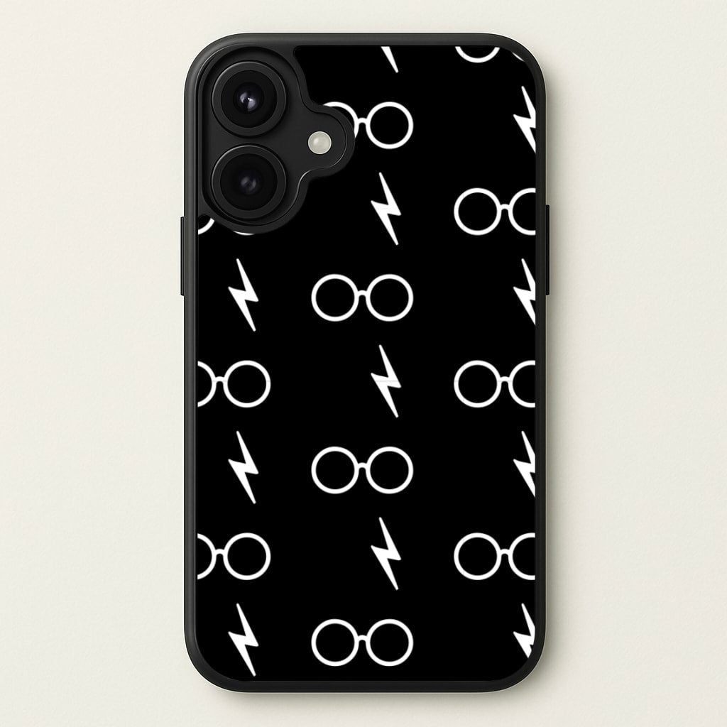 Glasses & Scar Pattern Phone Case for iPhone 17