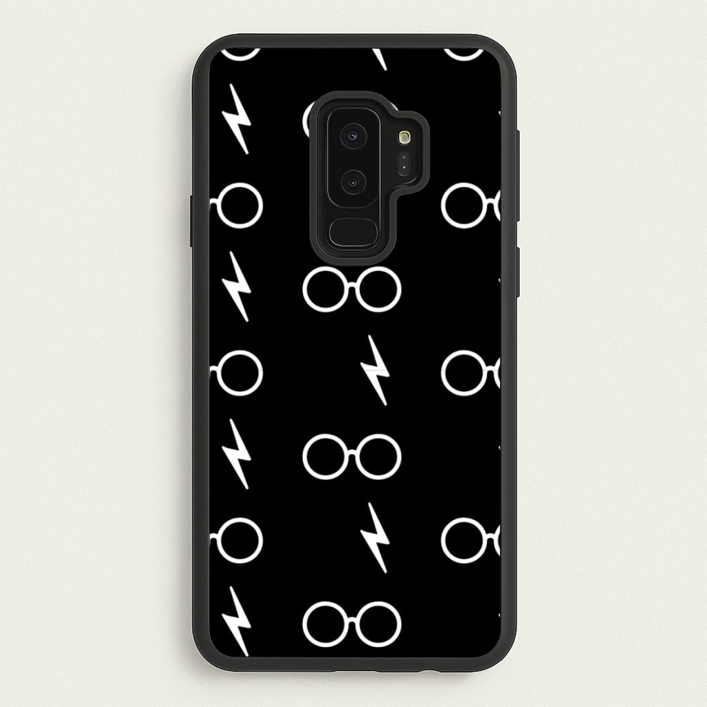 Glasses & Scar Pattern - Harry Potter Phone Case for Galaxy S9 Plus