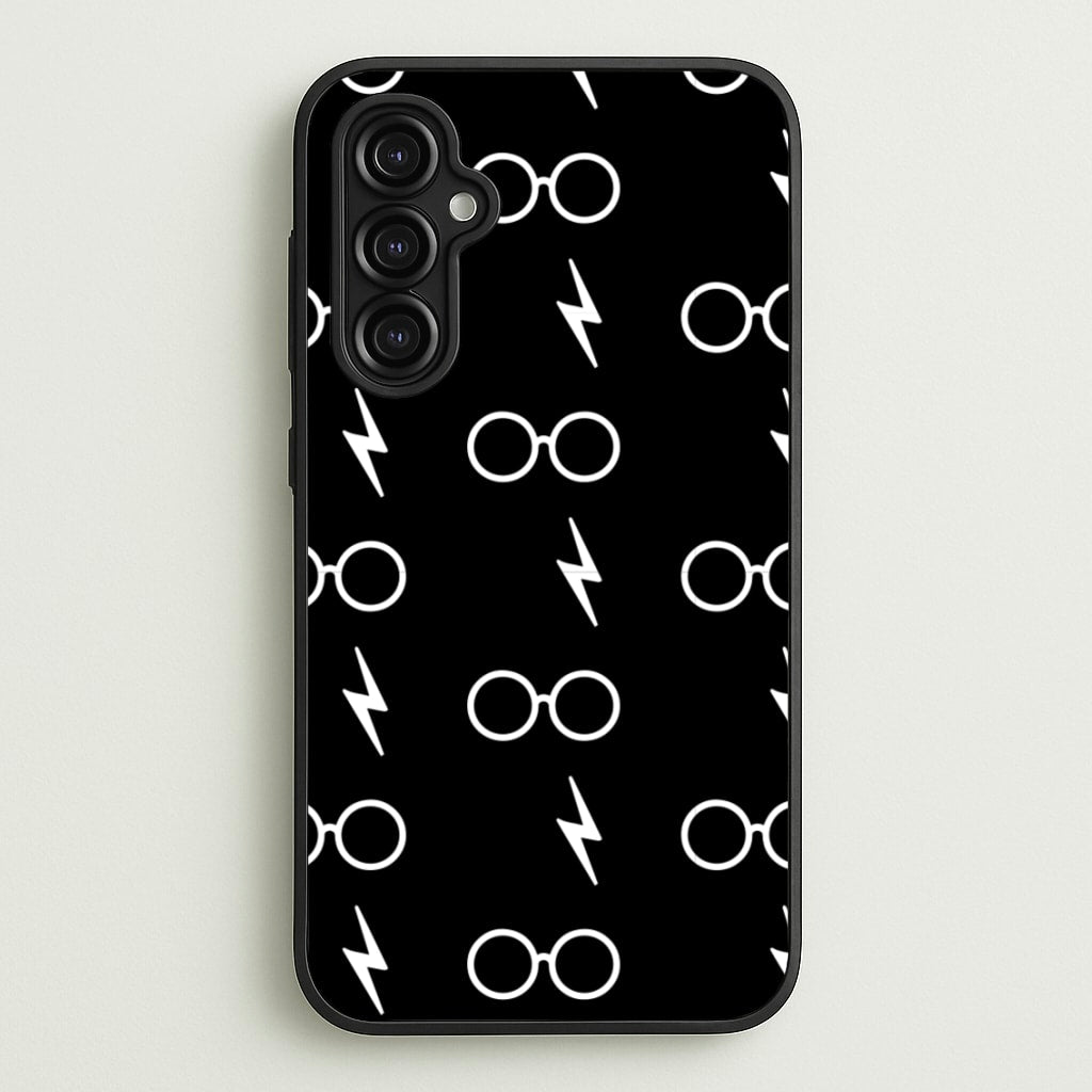 Glasses & Scar Pattern - Harry Potter Phone Case for Galaxy A14