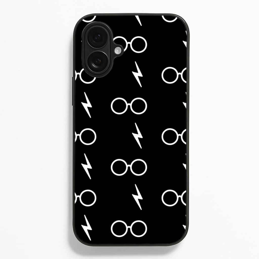 Glasses & Scar Pattern - Harry Potter Phone Case for iPhone 16 Plus