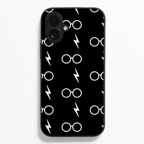 Glasses & Scar Pattern - Harry Potter Phone Case for iPhone 16 Plus