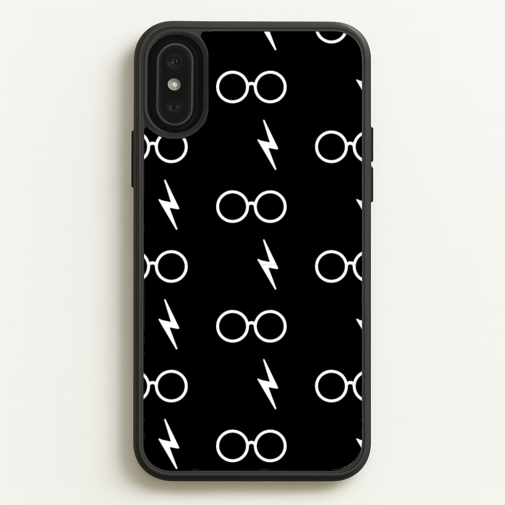 Glasses & Scar Pattern - Harry Potter Phone Case for iPhone XS Max