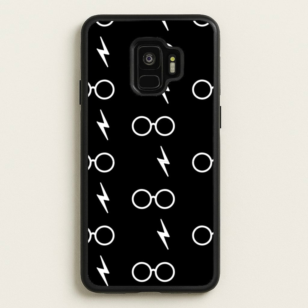 Glasses & Scar Pattern - Harry Potter Phone Case for Galaxy S9