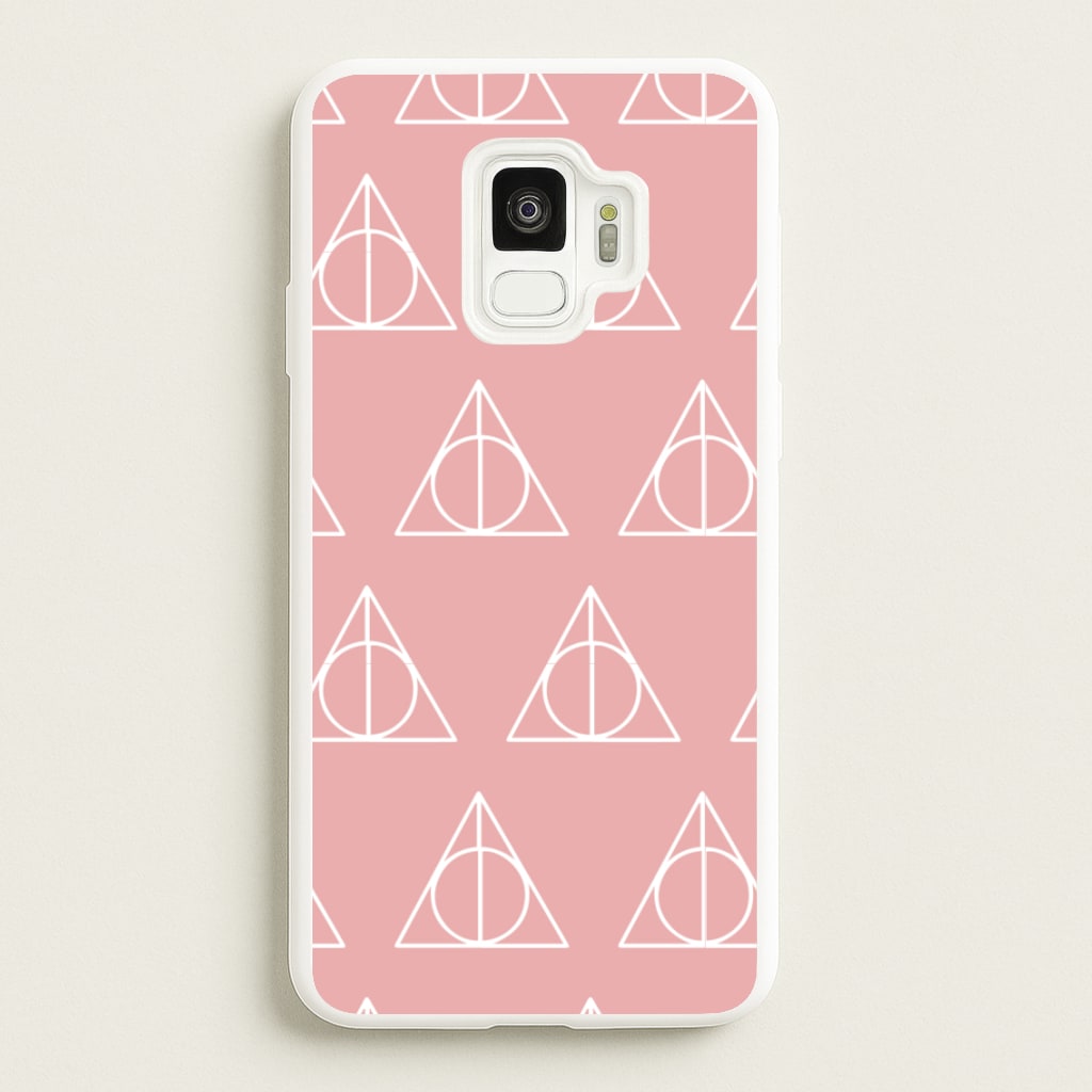 The Deathly Hallows Symbol Pattern - Harry Potter Phone Case for Galaxy S9