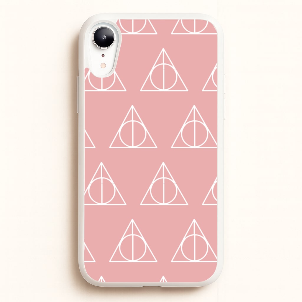The Deathly Hallows Symbol Pattern - Harry Potter Phone Case for iPhone XR