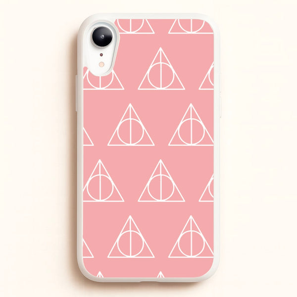 The Deathly Hallows Symbol Pattern - Harry Potter Phone Case for iPhone XR