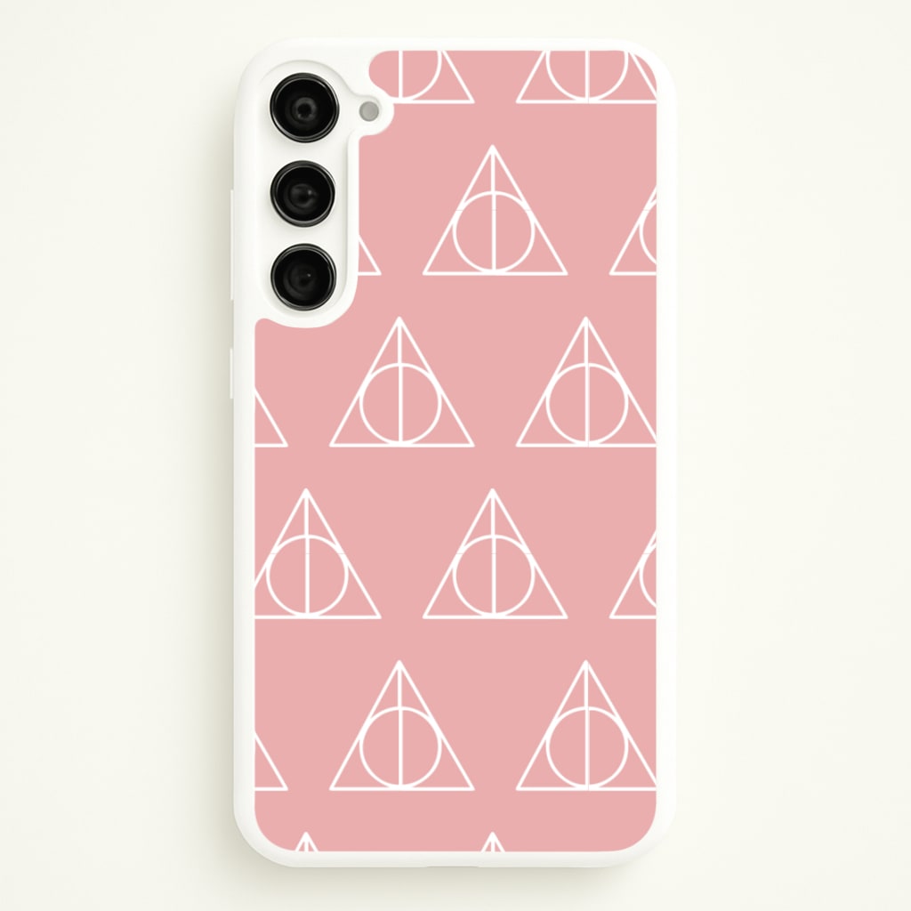 The Deathly Hallows Symbol Pattern - Harry Potter Phone Case for Galaxy S23