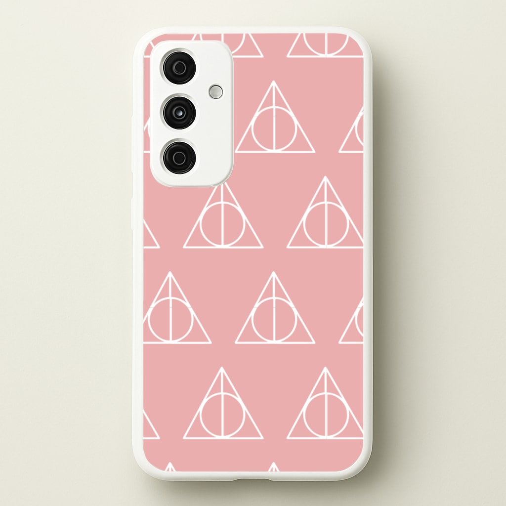 The Deathly Hallows Symbol Pattern - Harry Potter Phone Case for Galaxy A35
