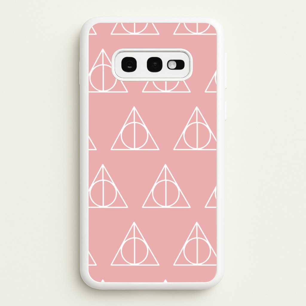 The Deathly Hallows Symbol Pattern - Harry Potter Phone Case for Galaxy S10e