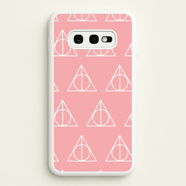 The Deathly Hallows Symbol Pattern - Harry Potter Phone Case for Galaxy S10e