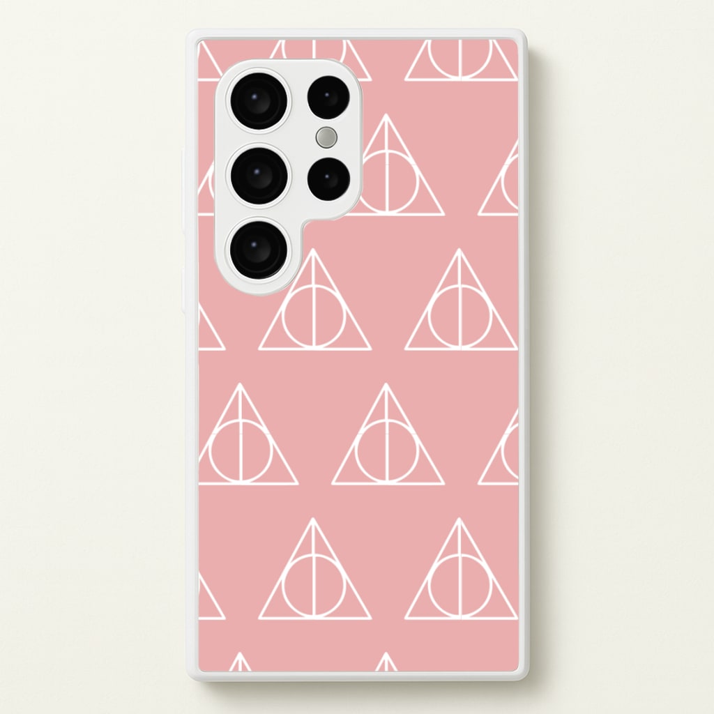 The Deathly Hallows Symbol Pattern - Harry Potter Phone Case for Galaxy S24 Ultra